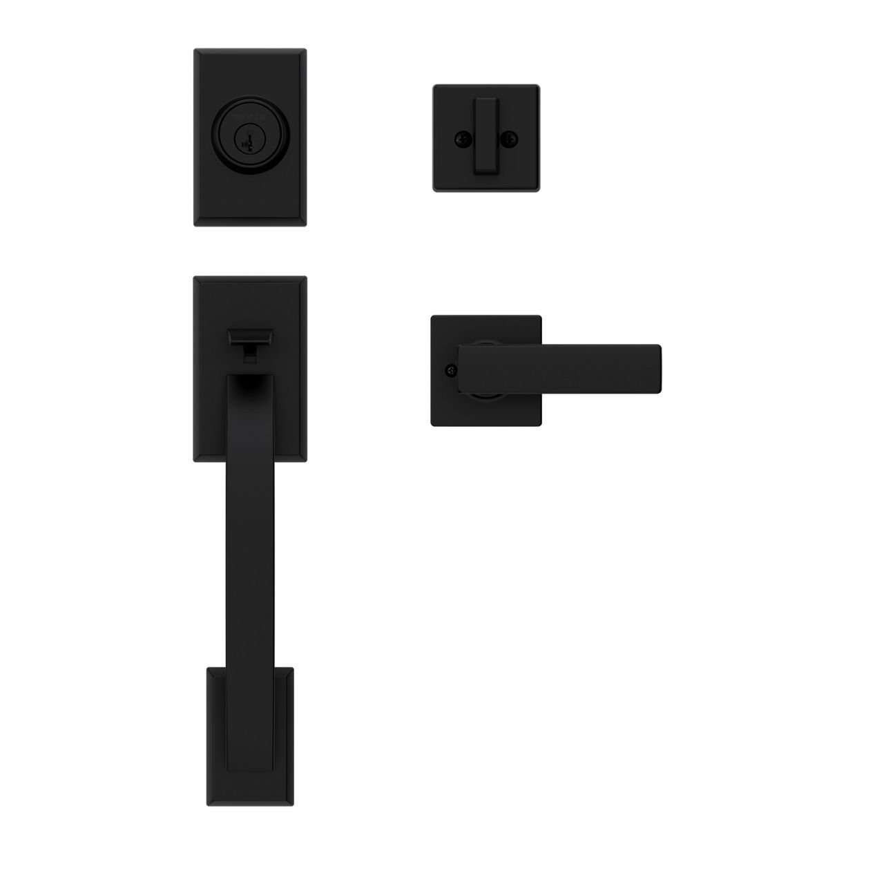 Tavaris Handleset with Breton Lever - SmartKey  BLACK