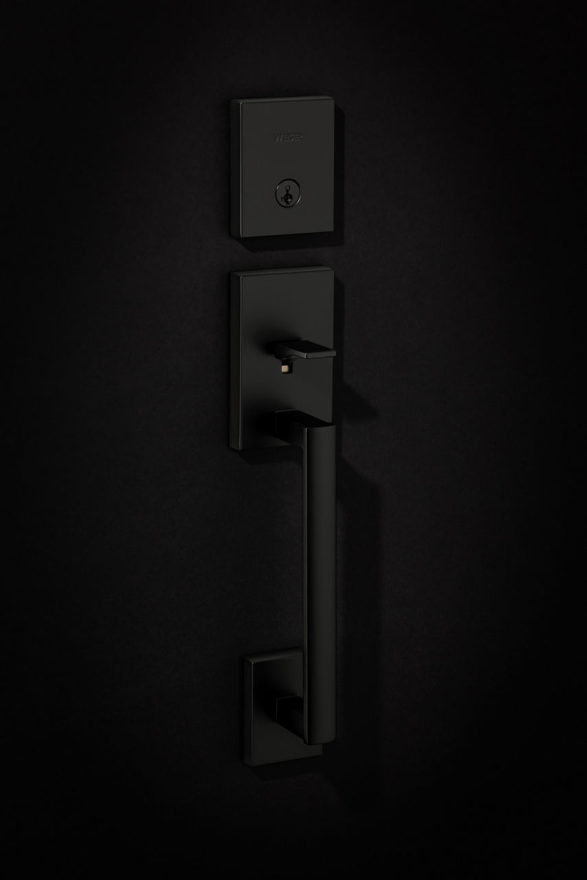 San Clemente Handleset with Halifax Lever - SmartKey Black