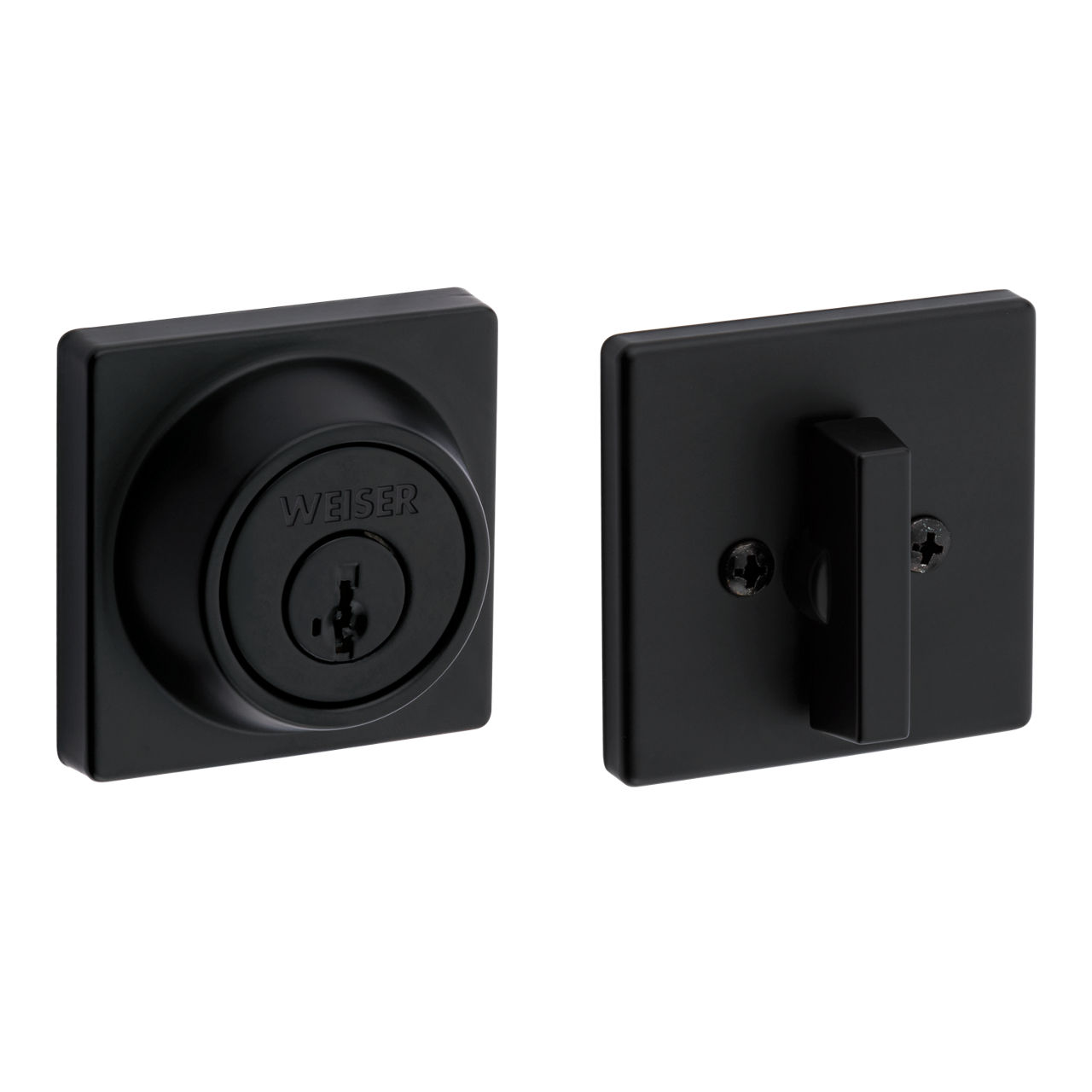 Weiser Square Deadbolt - SmartKey (Black)