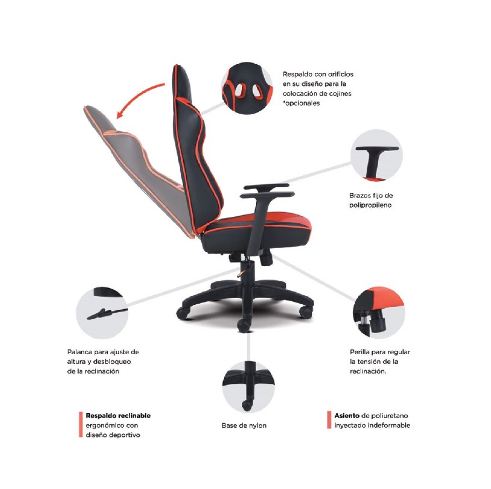 Silla Gamer Ergonómica Reclinable