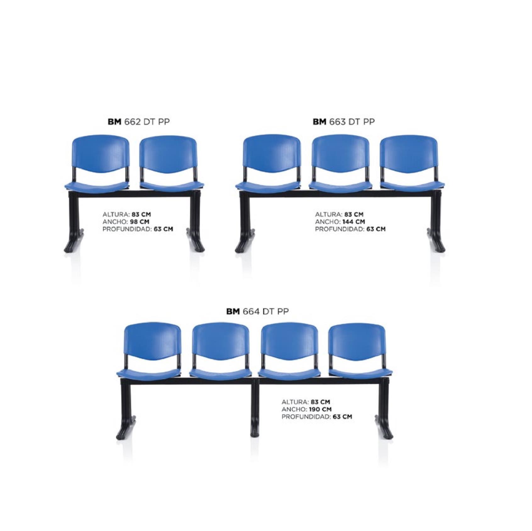 Banca de espera de plástico