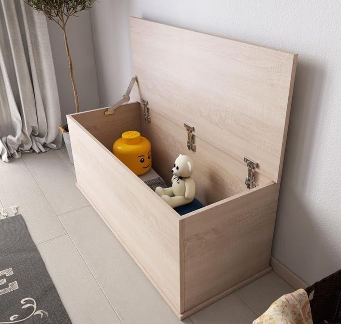 Baúl de madera para almacenamiento