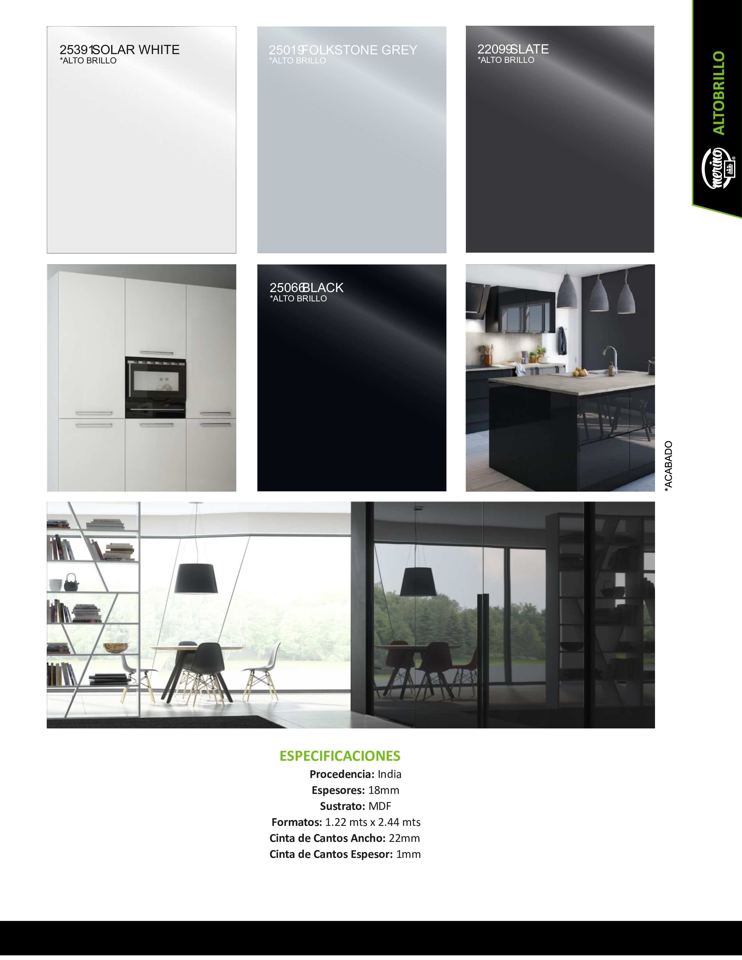 Panel MDF Alto Brillo