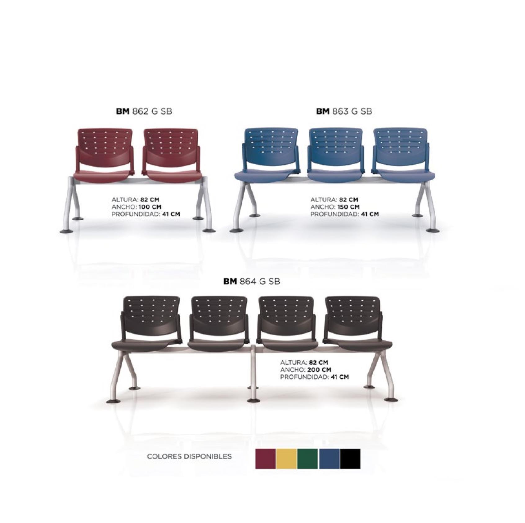 Banco Metálico para Sala de Espera