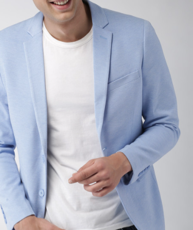 Light Blue Casual Blazer