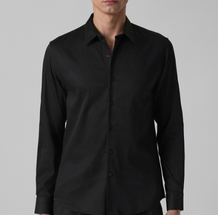 Men’s Black Button-Up Shirt