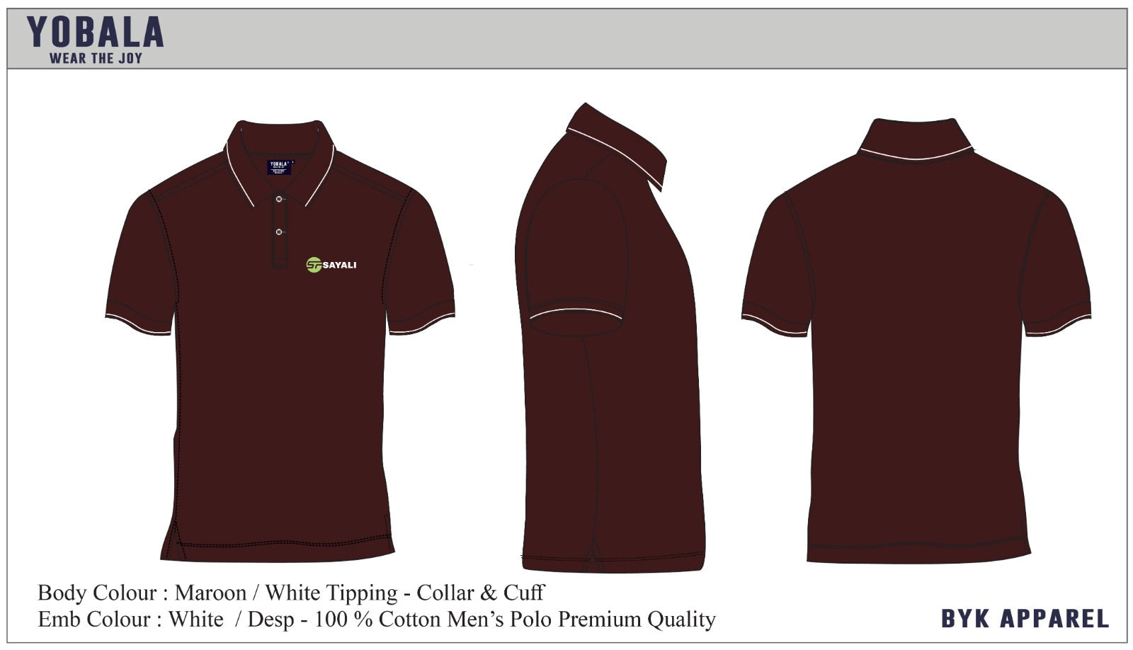 Pure Cotton Polo Shirt for Men / Women