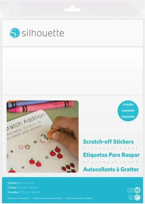 Clear Scratch Off Sticker Sheets 8.5"x11" (5/pk)