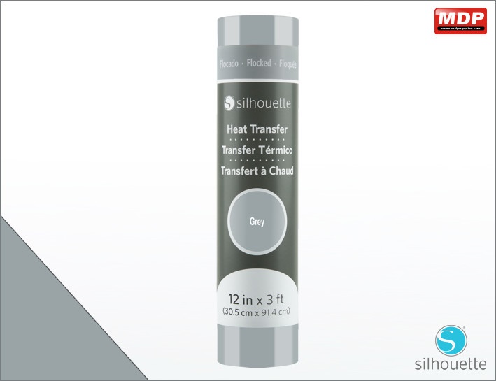 Grey Flocked Heat Transfer Roll 12" x 36"