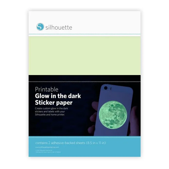Printable Glow in the Dark Sticker Sheets 8.5"x11" (2/pk)