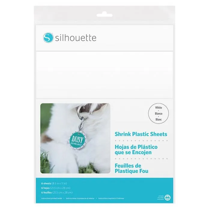 Printable White Shrink Plastic Sheets 8.5"x11" (6/pk)