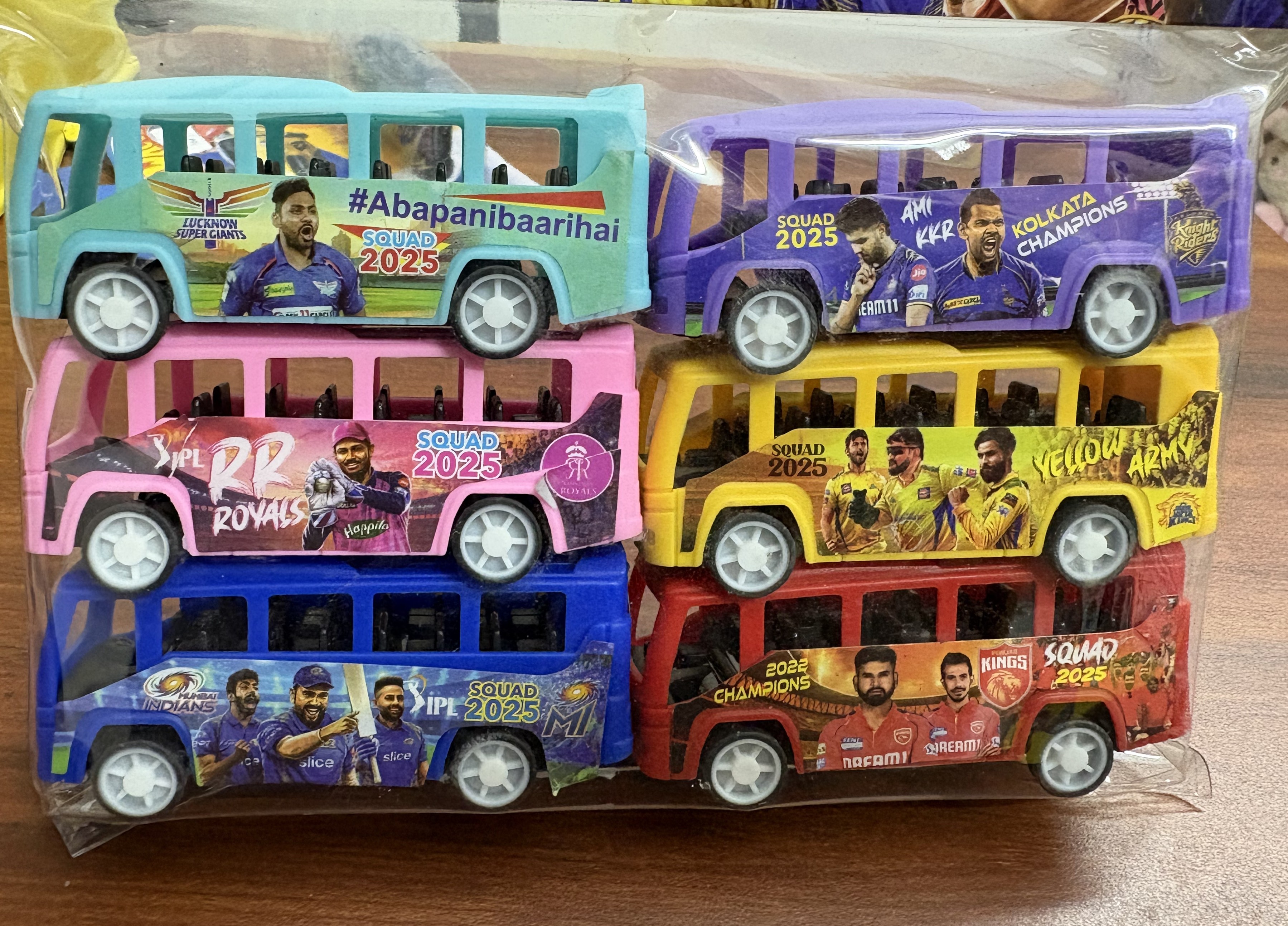 IPL Team Bus Toy Set- Each
