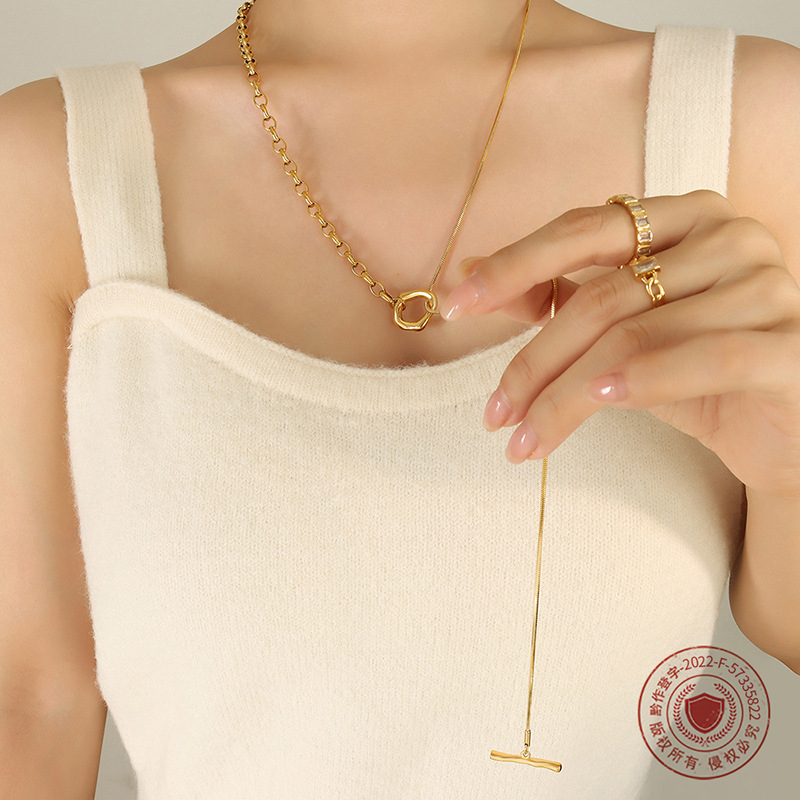 Minimalist Chain Pendant Necklace 501097
