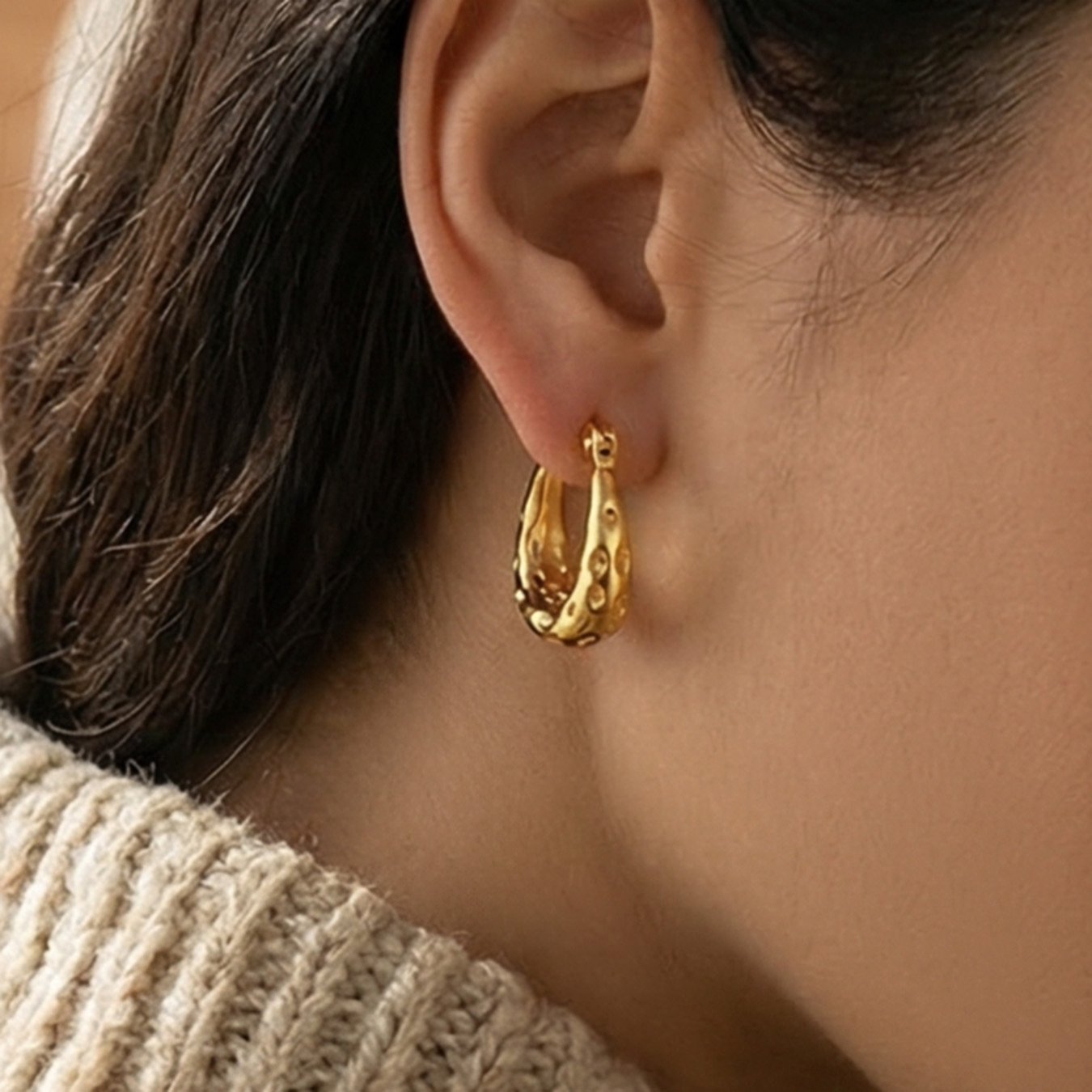 Stainless Steel Hoop Earrings 502046