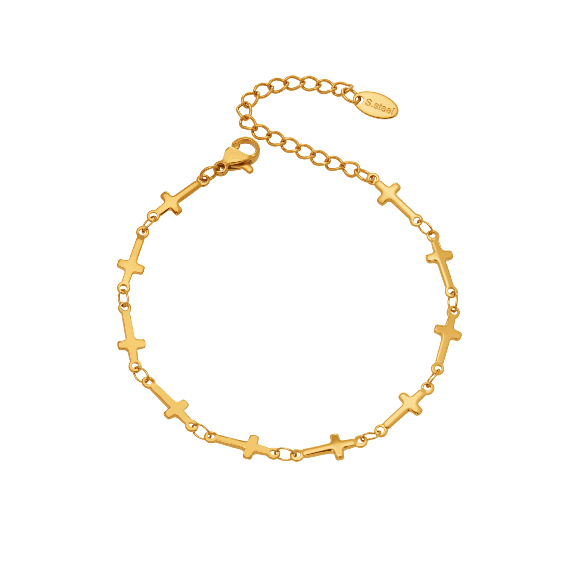 Cross Link Stainless Steel Bracelet 505064