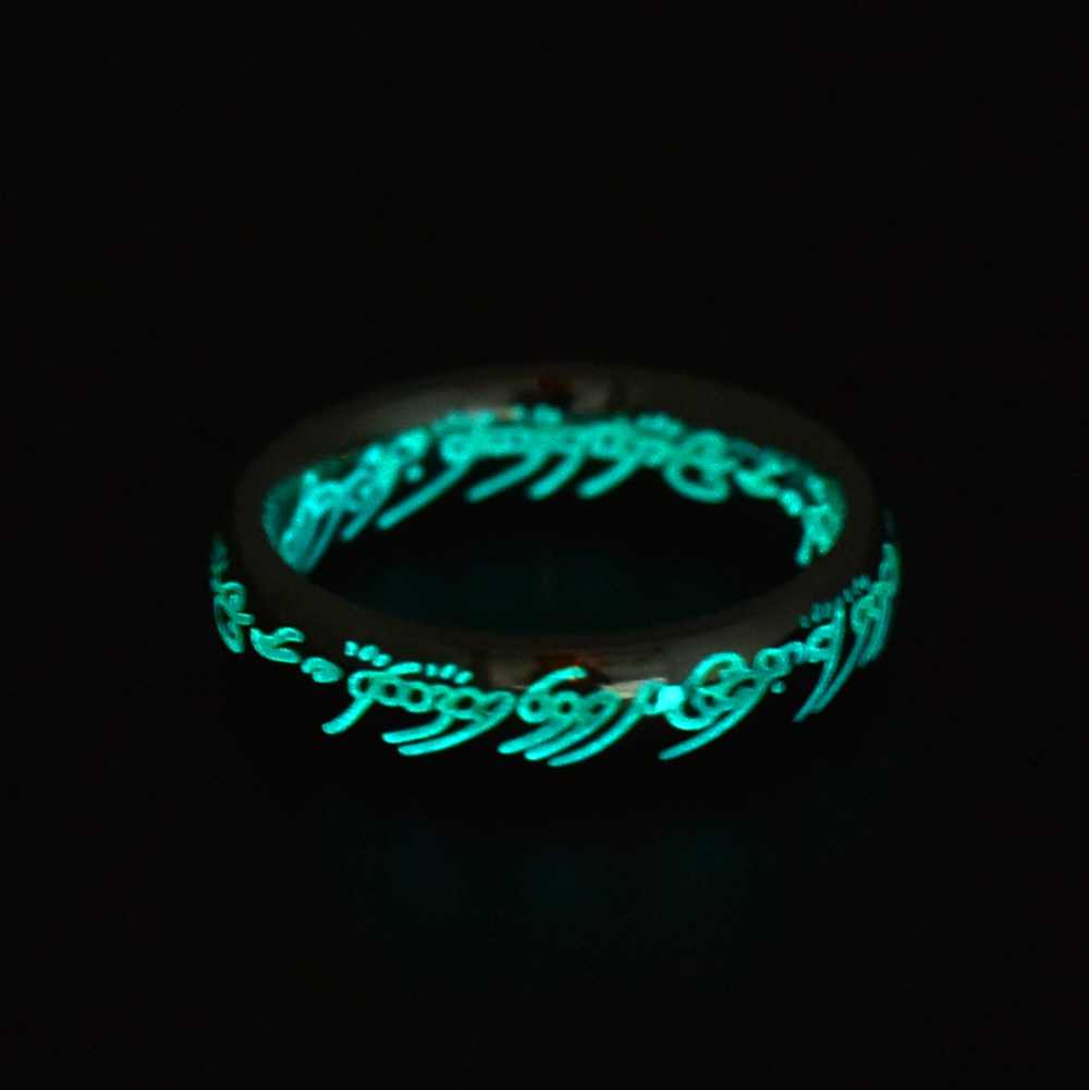 Stainless steel luminous punk ring 504032