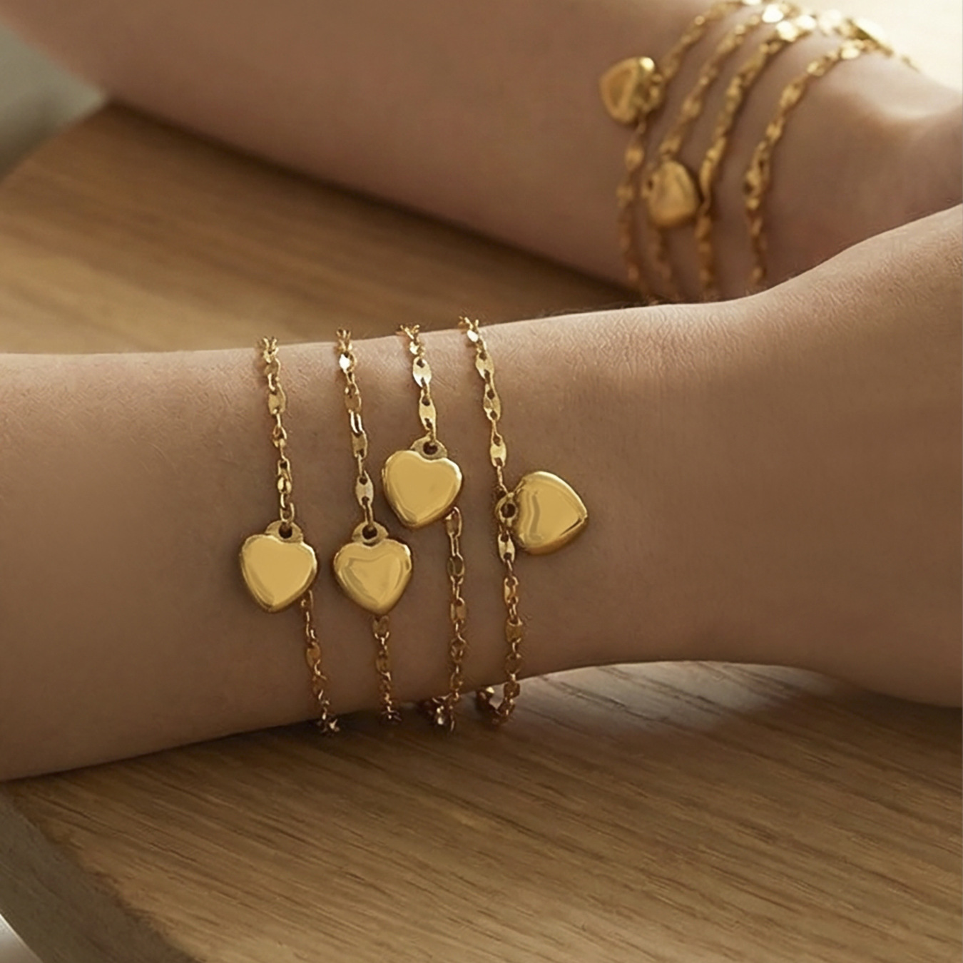 Heart Charm Chain Bracelets 505067