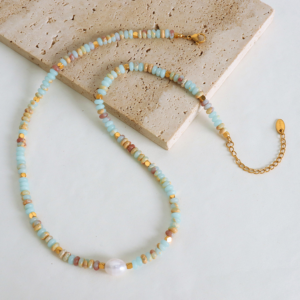 Beaded Gemstone Necklace 501100
