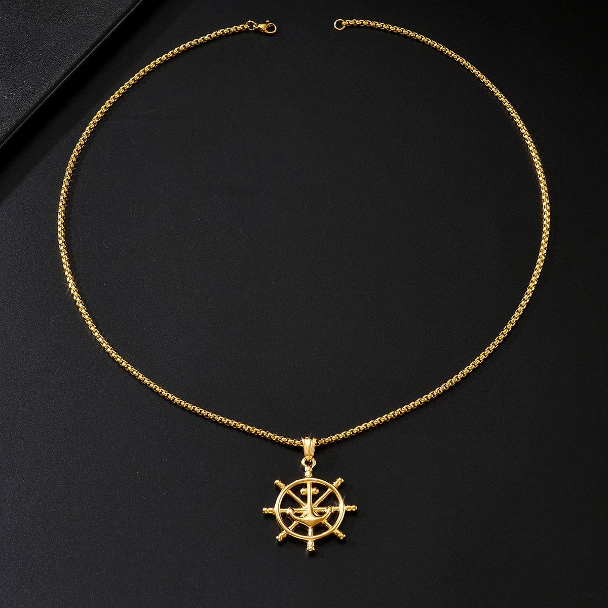 Nautical Anchor Wheel Necklace 501117