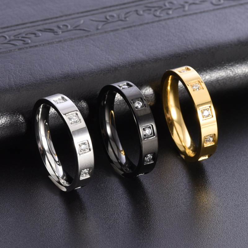 Stainless Steel Cubic Zirconia Ring 504034