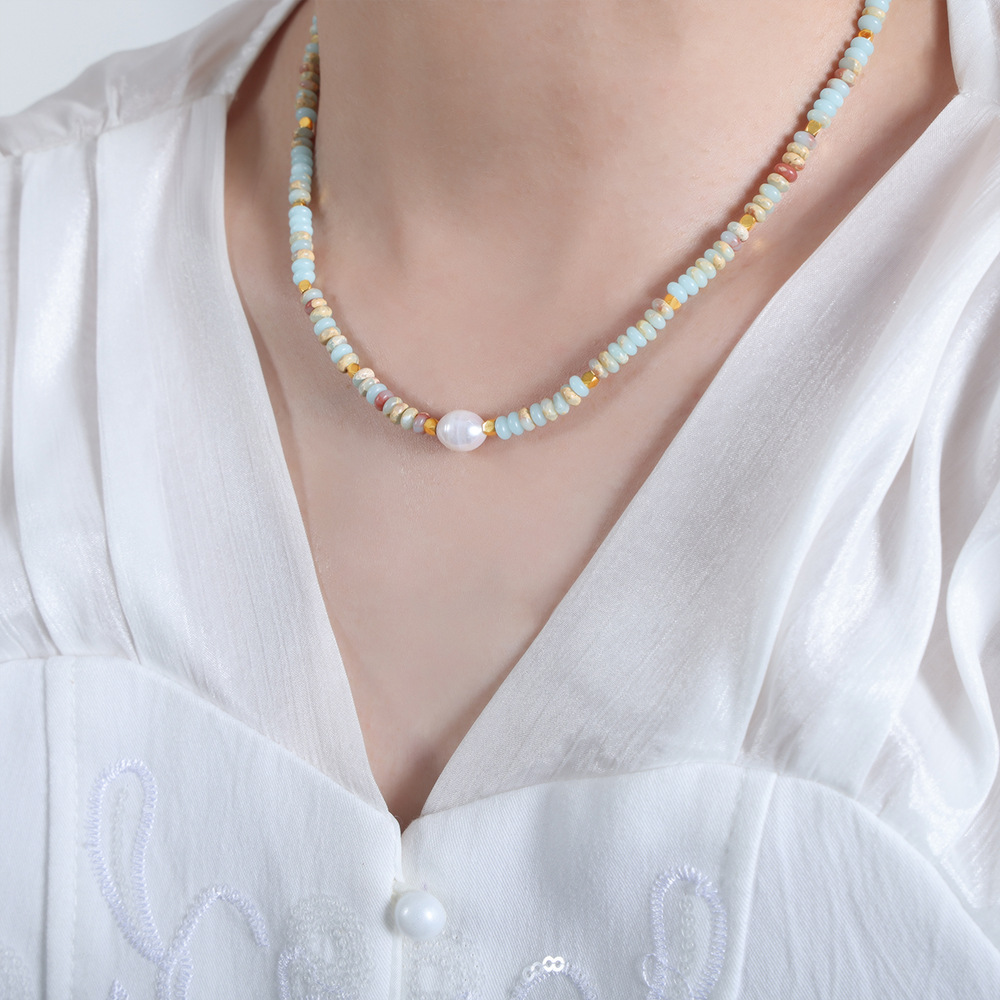 Beaded Gemstone Necklace 501100