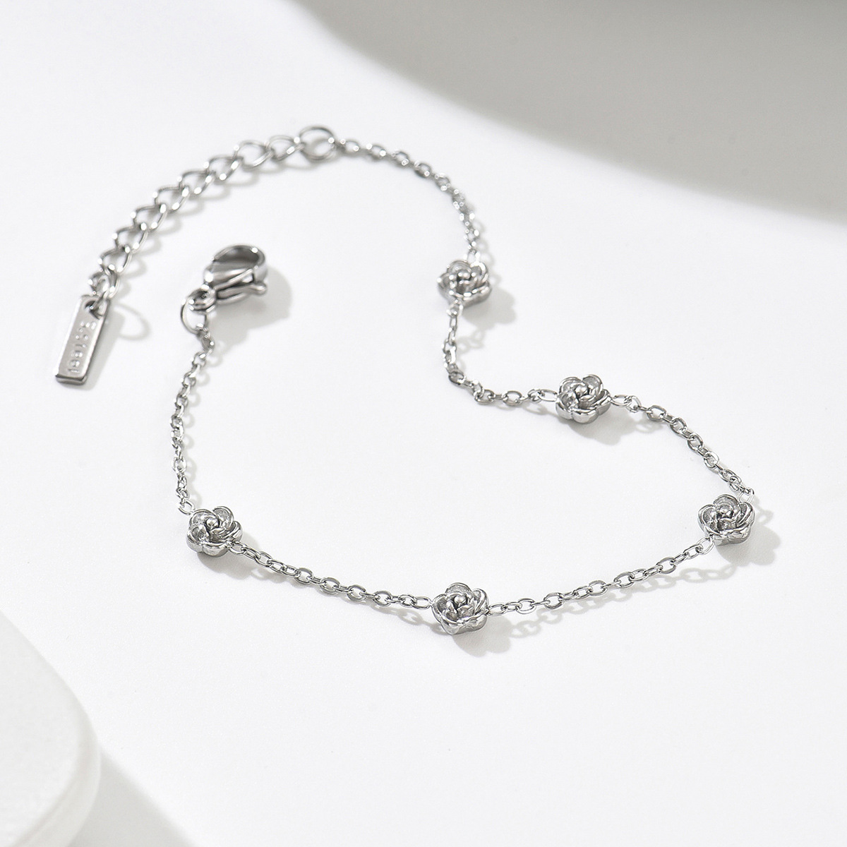 Stainless steel Rose Charm Bracelet 505052	