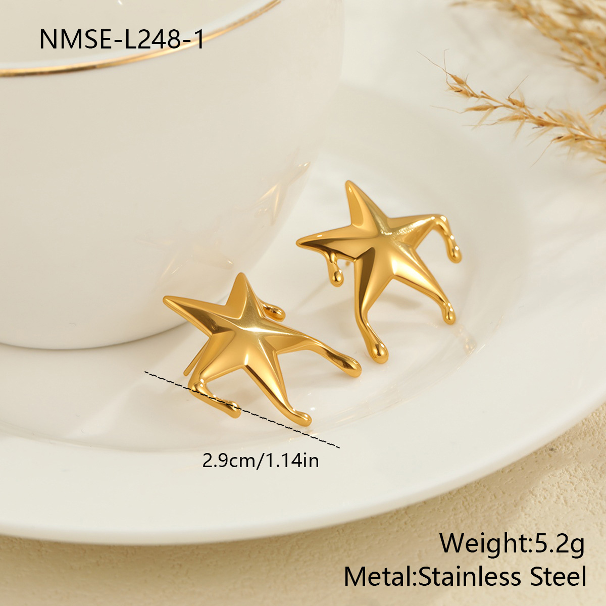 Starfish Stainless Steel Earrings 502044
