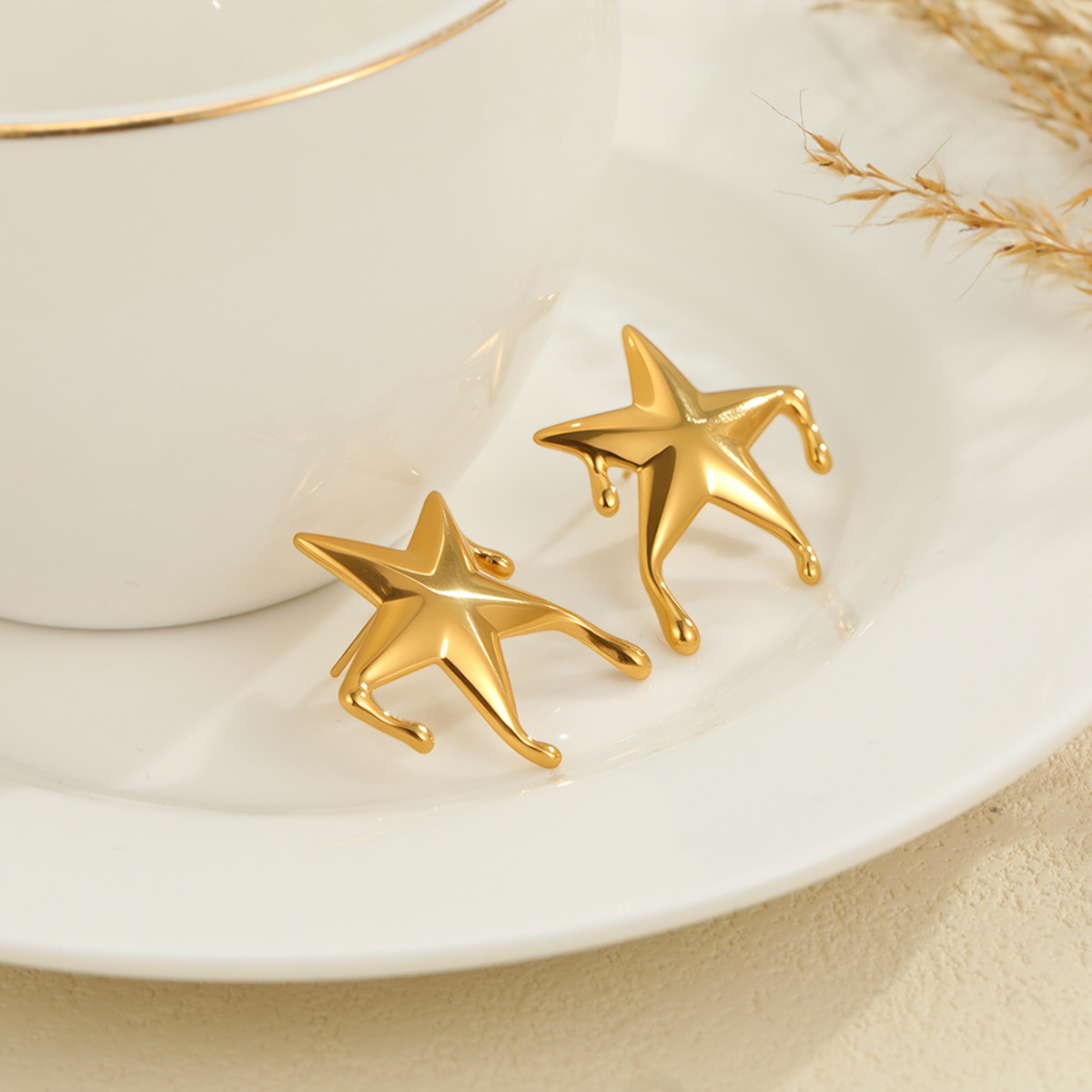 Starfish Stainless Steel Earrings 502044