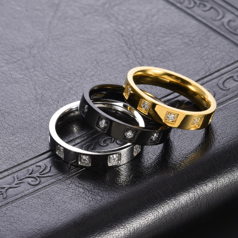 Stainless Steel Cubic Zirconia Ring 504034