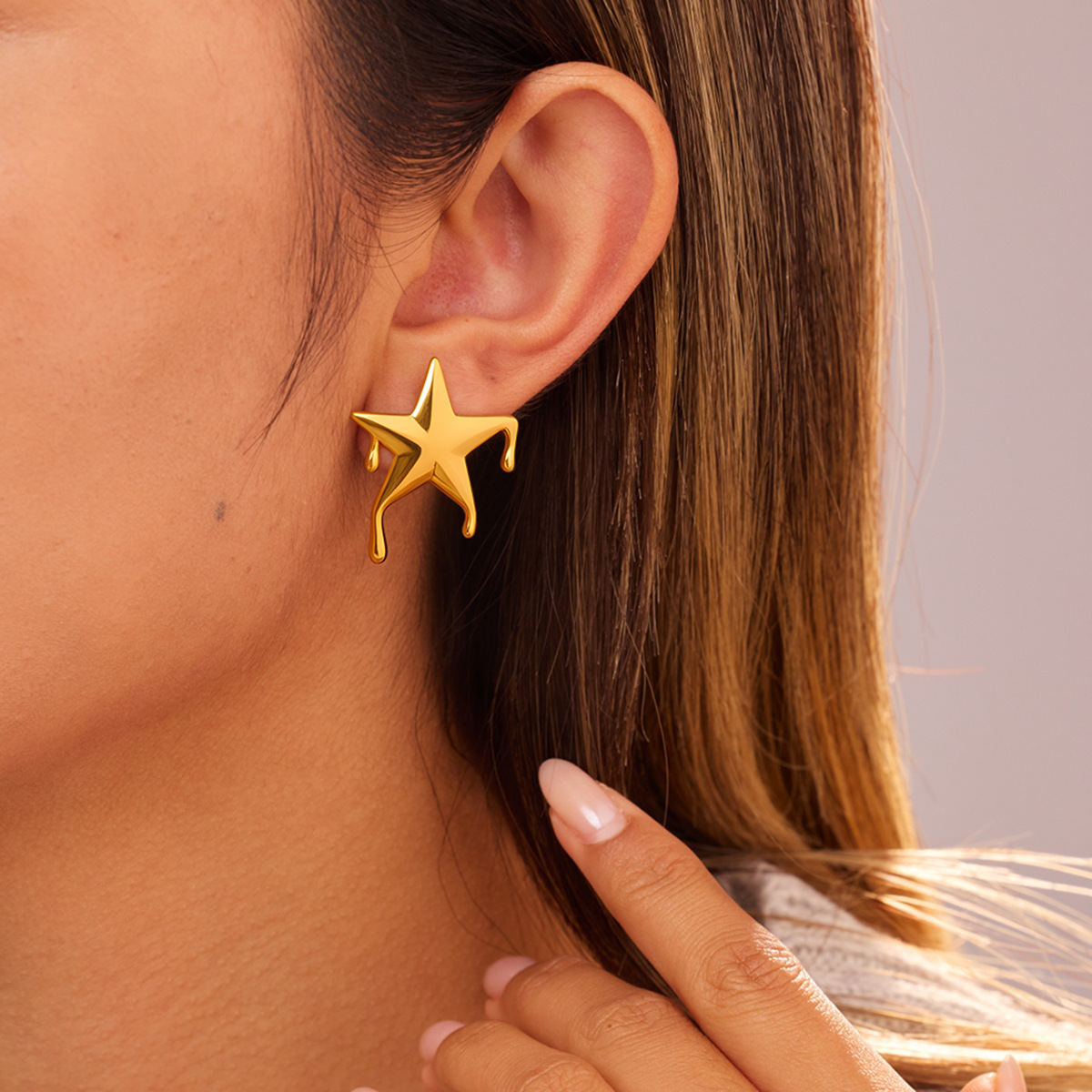 Starfish Stainless Steel Earrings 502044