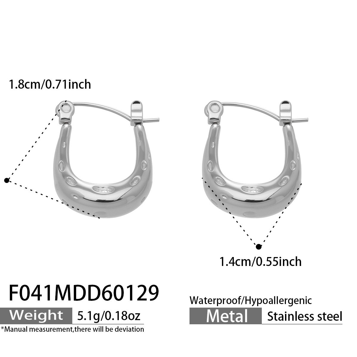Stainless Steel Hoop Earrings 502046