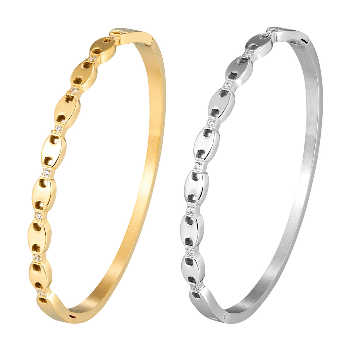 Elegant Linked Bangle Set 505057