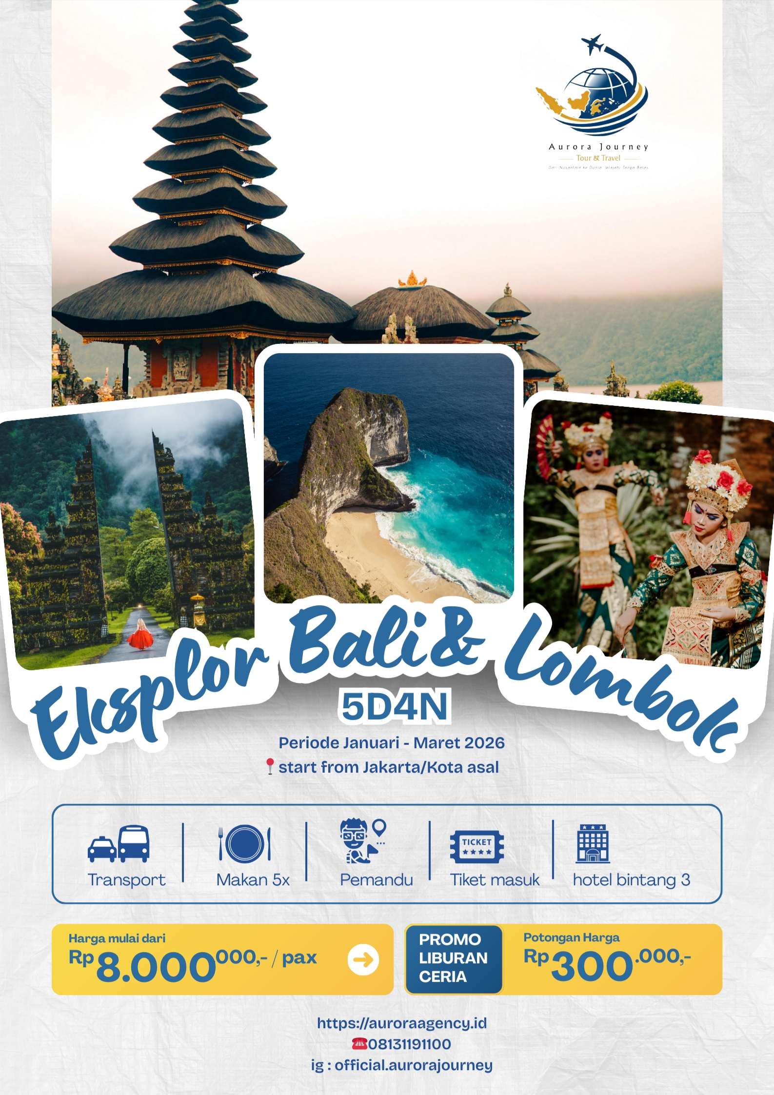 Eksplor Bali & Lombok 5D4N