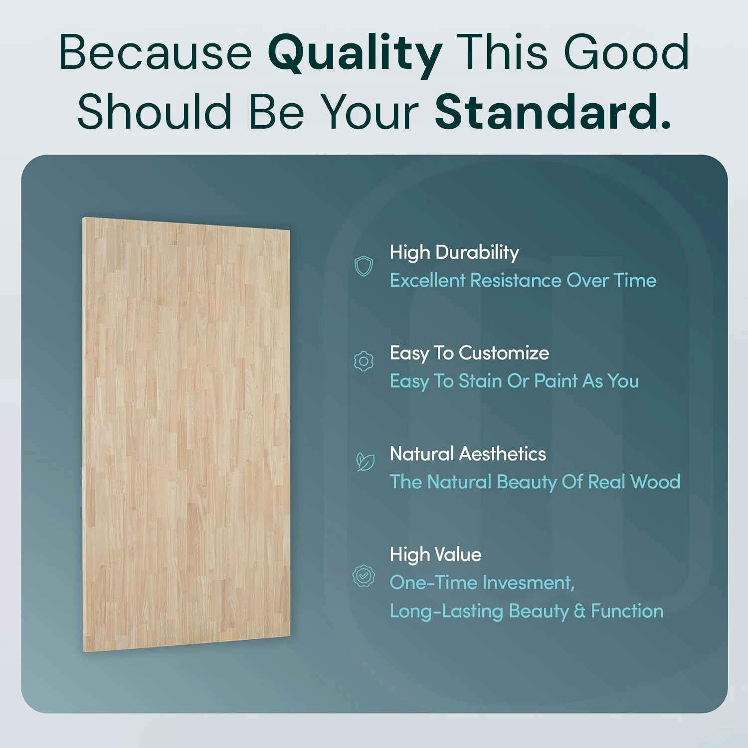 8-ft x 25-in x 1.5-in finger-jointed Hevea wood butcher block countertop