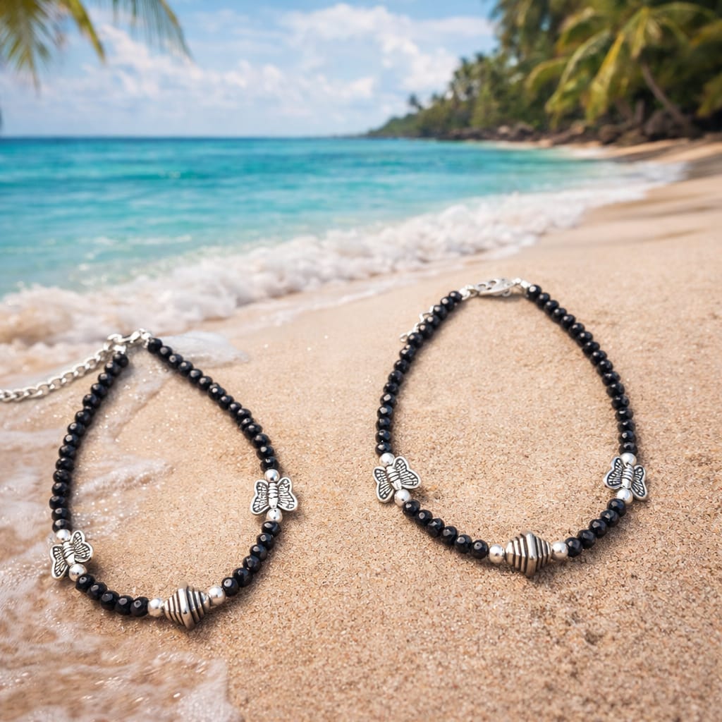 Butterfly Beaded Anklet