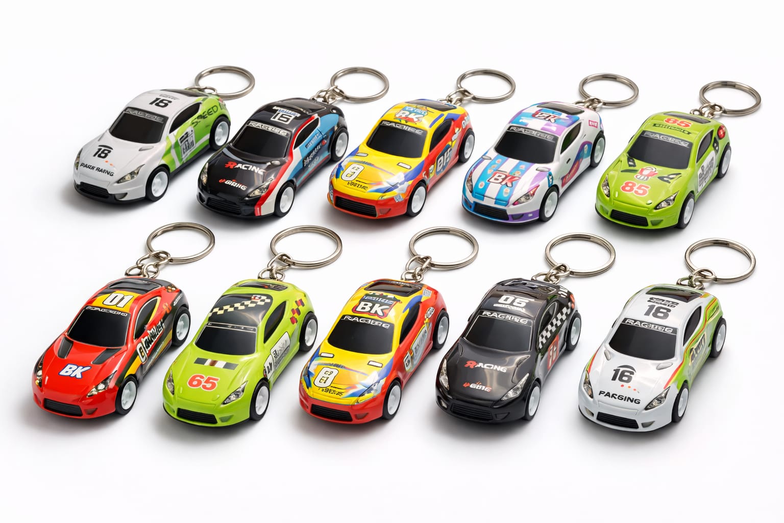 Pullback-Moving Toy Race Car Keychain (1 Random color will be sent)