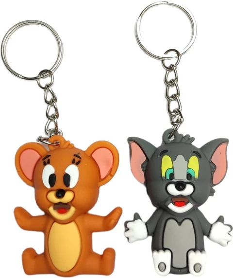 Tom & Jerry Cartoon Character Keychains- 1 pair
