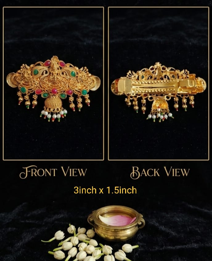 Premium Antique Goddess Gold Hair Clip