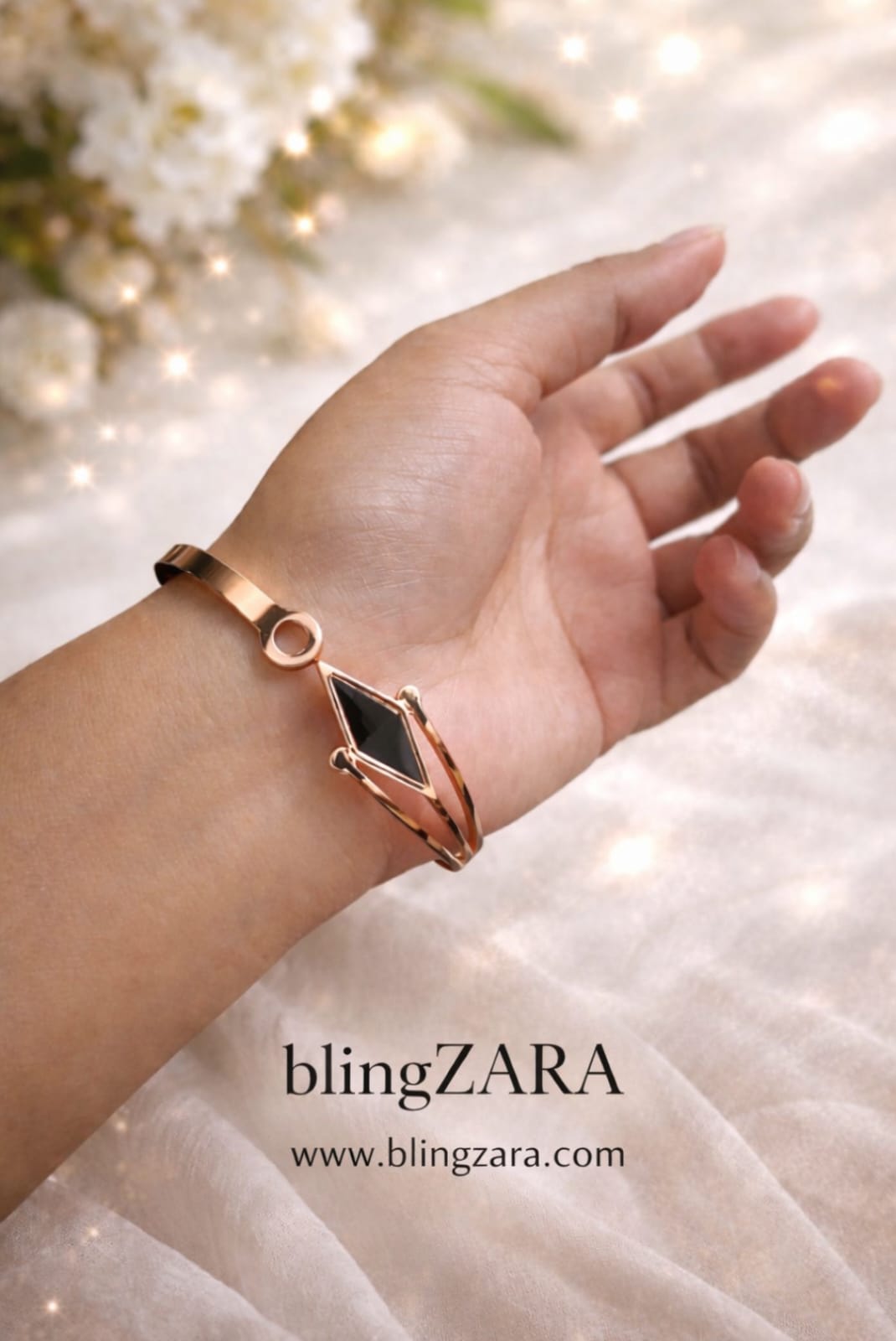 Elegant Geometric Rose Gold Bracelet