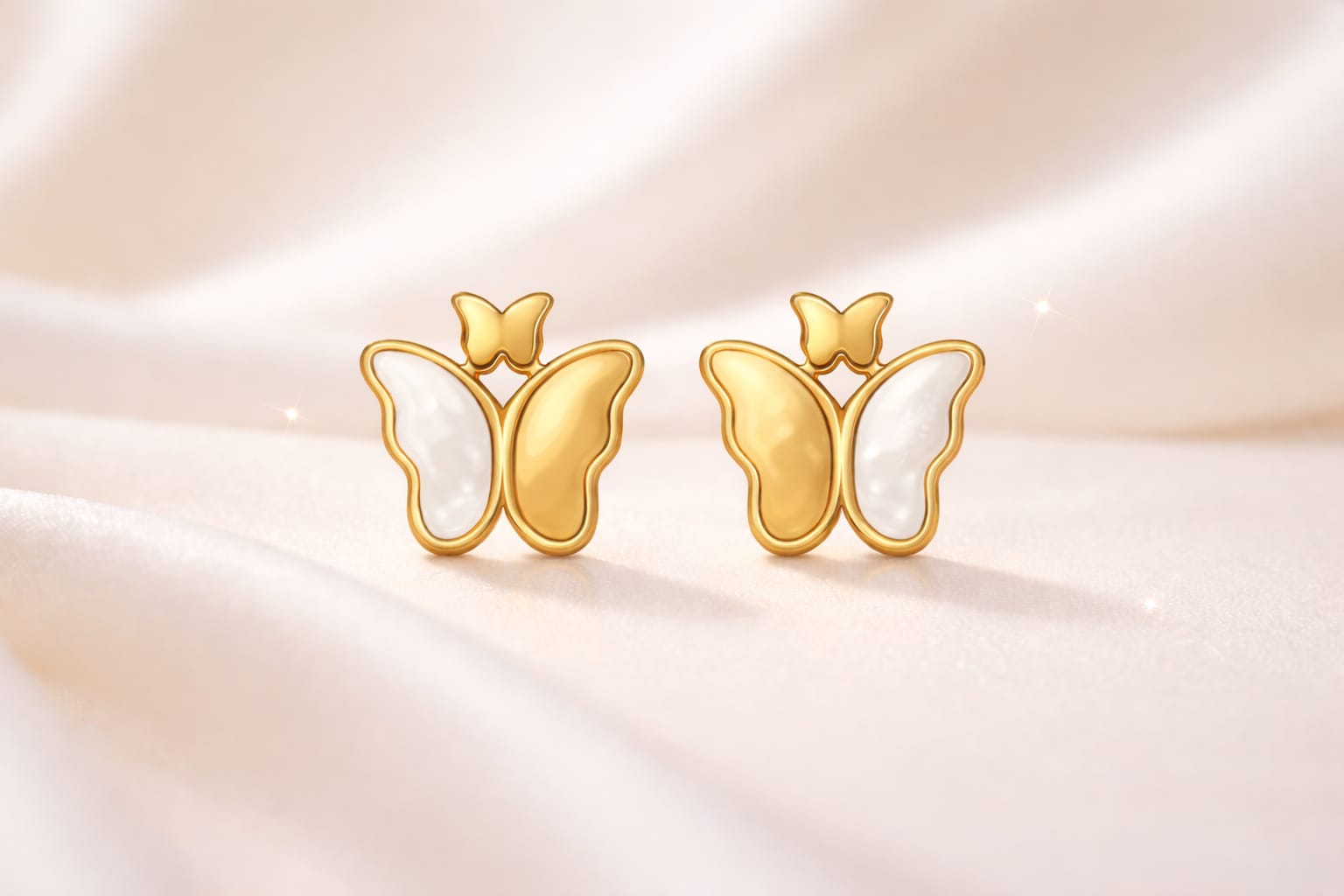 Gold Butterfly Earrings