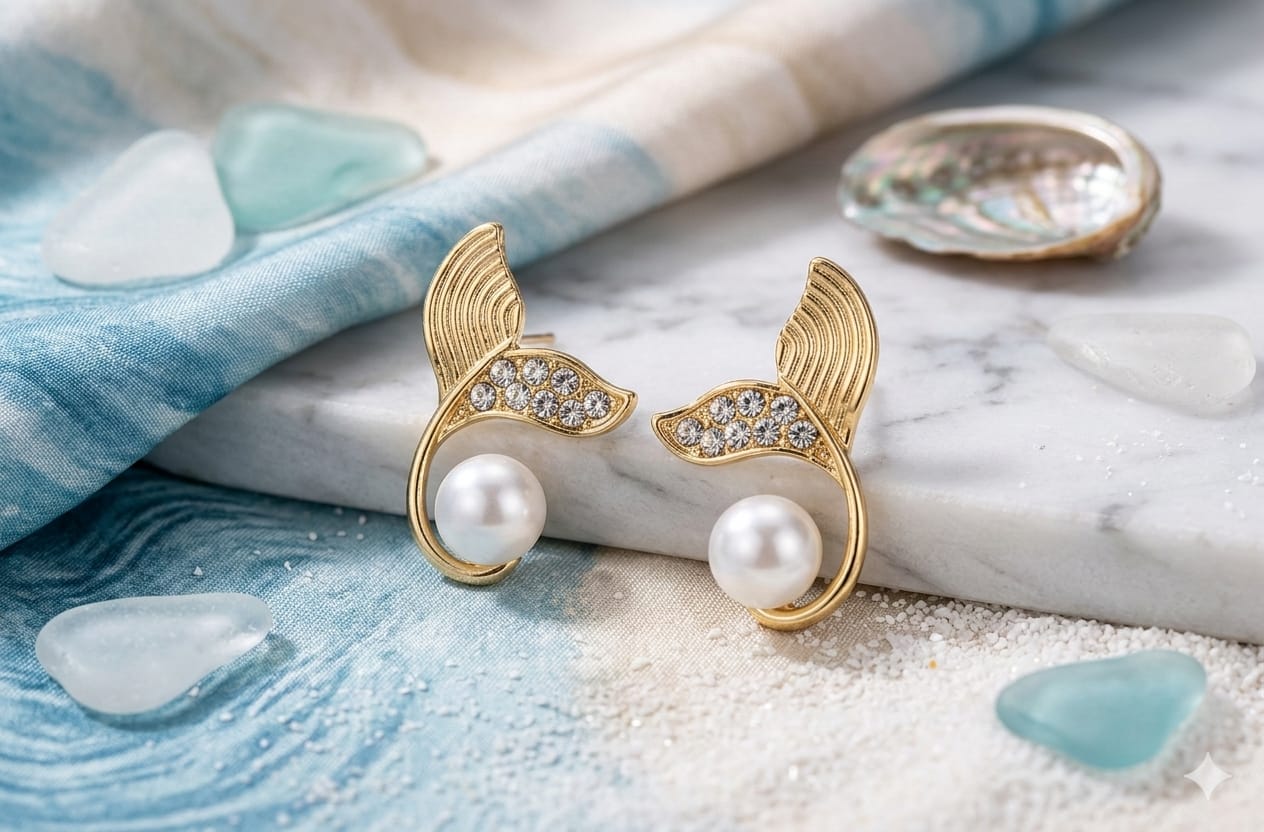 Mermaid Pearl Earrings