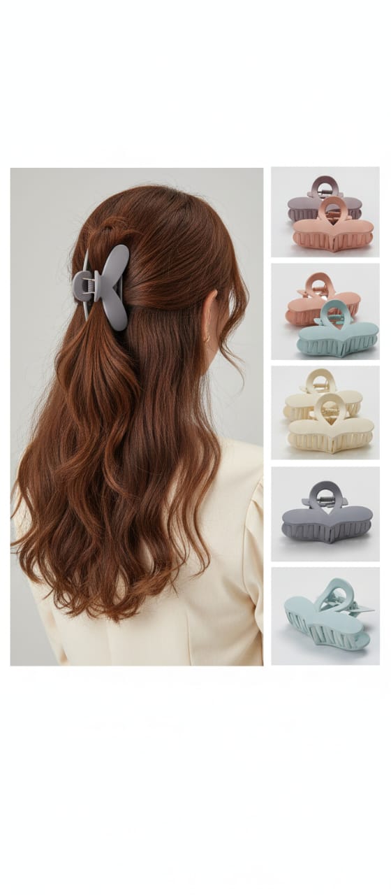 Premium Matte Hair Claw Clip- Single Random color will be shipped