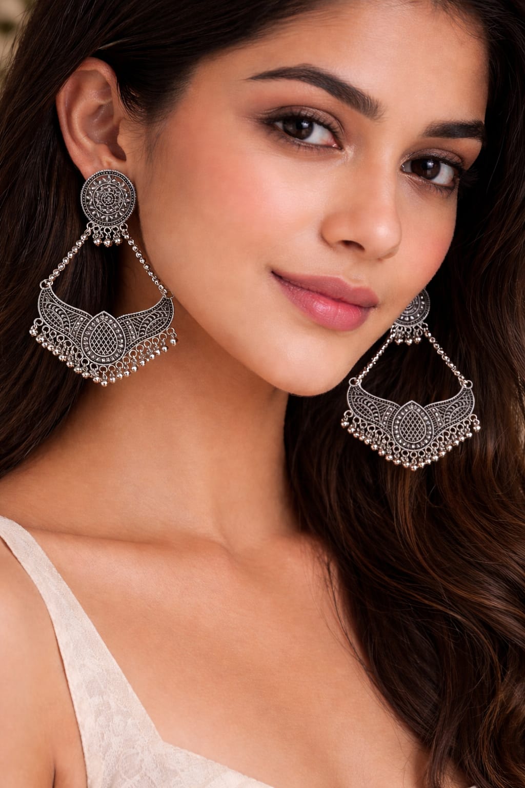 Antique Silver Statement Earrings