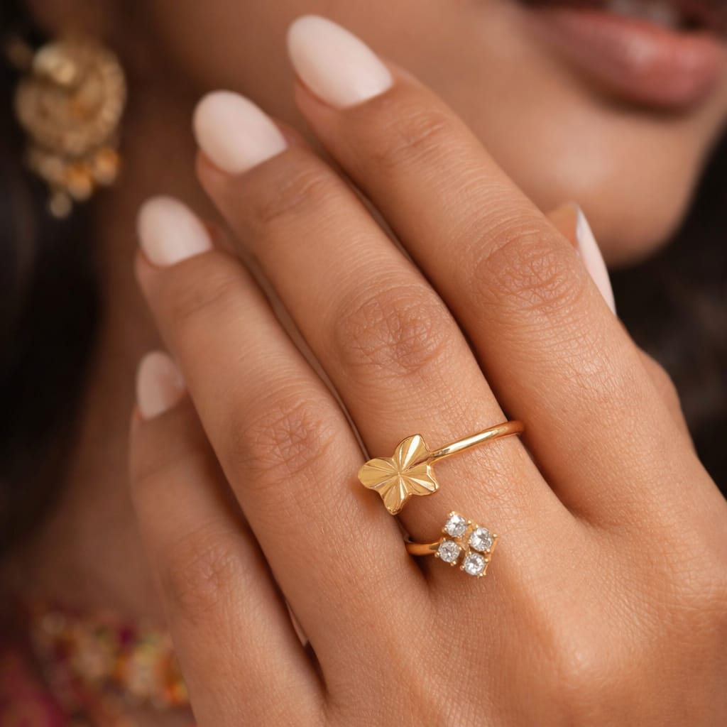 Gold Plated Statement Rings- size expandable