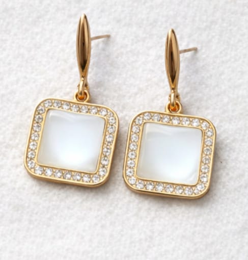 Elegant Square Drop Earrings