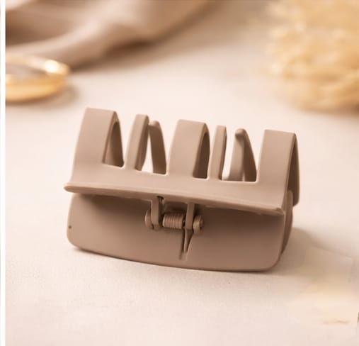 Matte Neutral Beige Hair Claw Clip