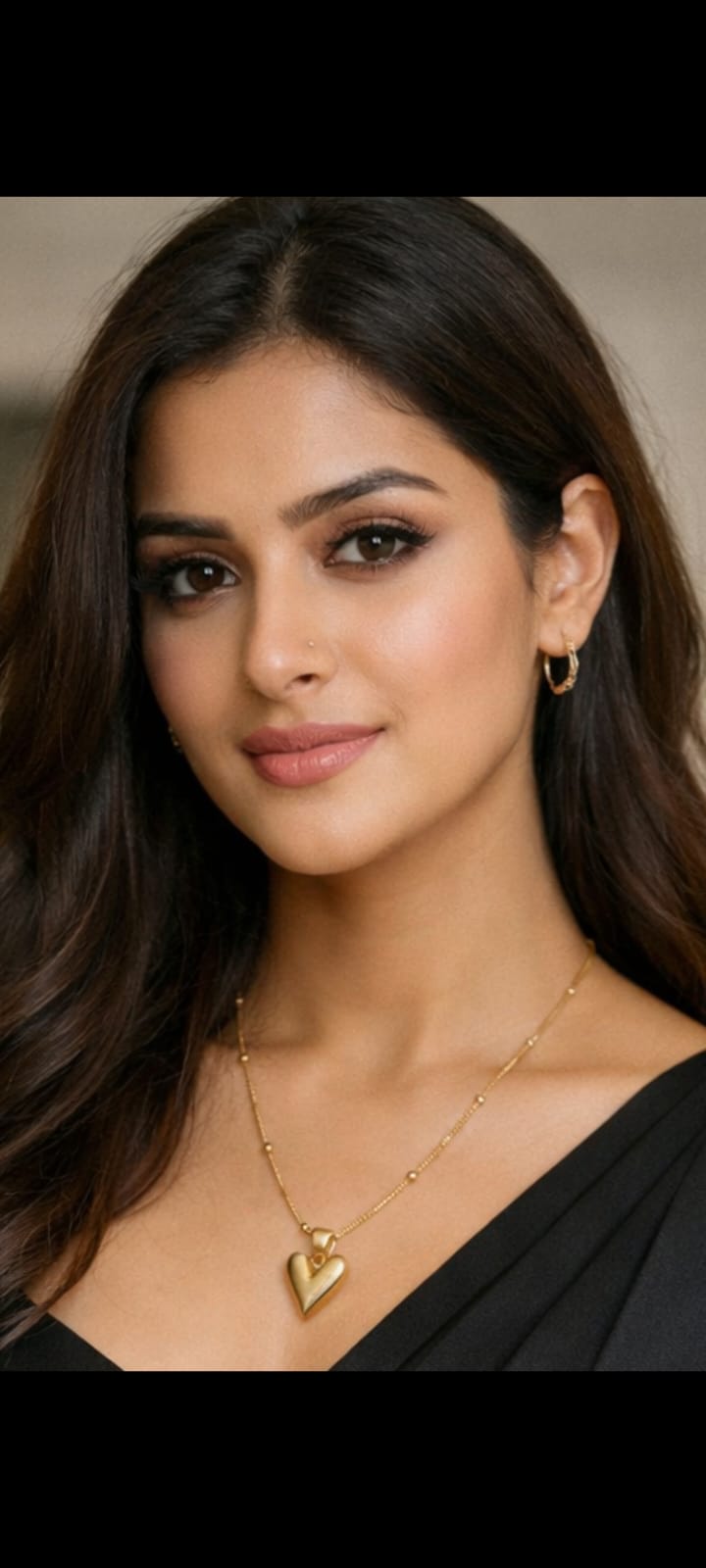 Anti-Tarnish Gold Long Heart Pendant chain