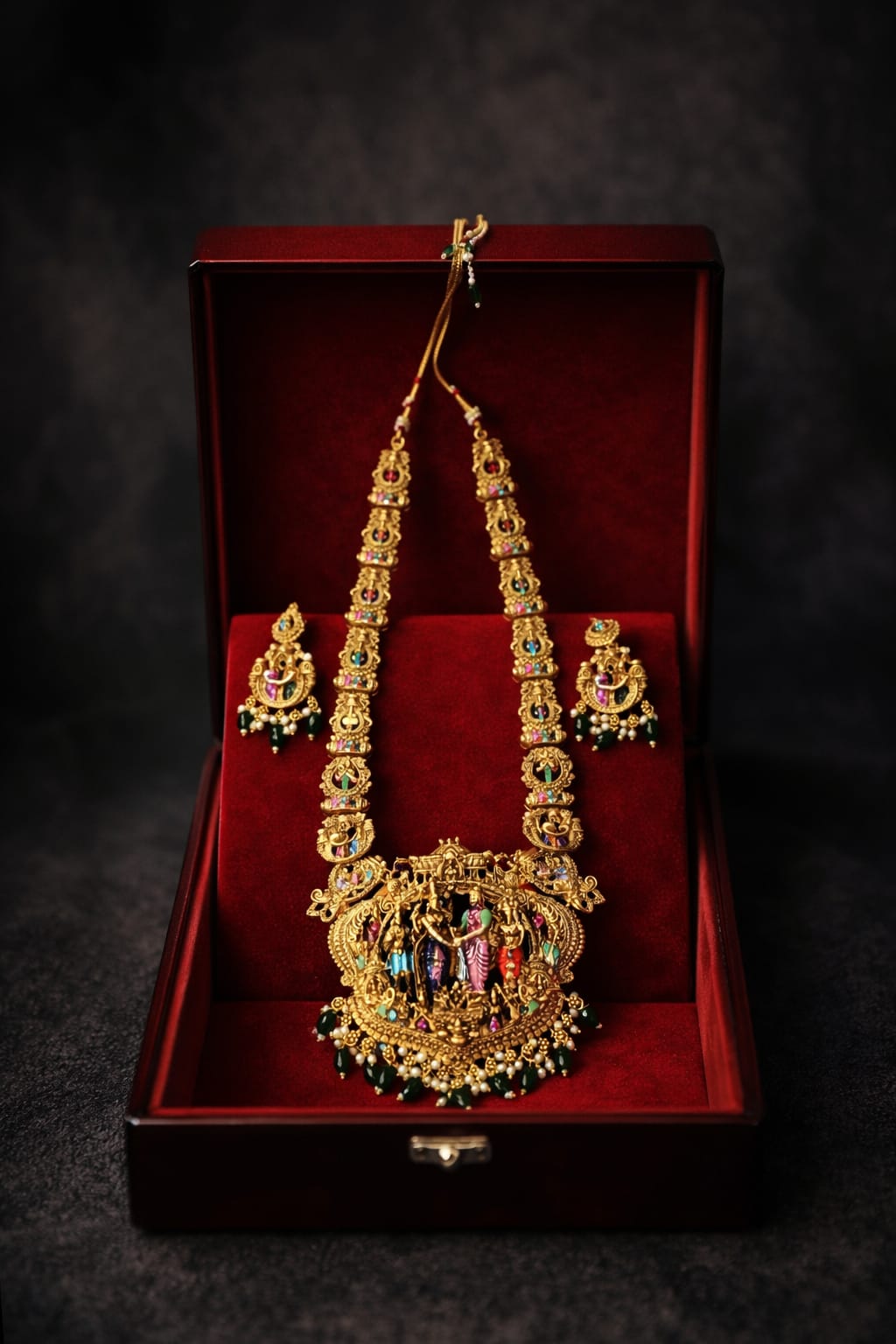 Antique Srinivasa Kalyanam Haram Temple Jewelry Set
