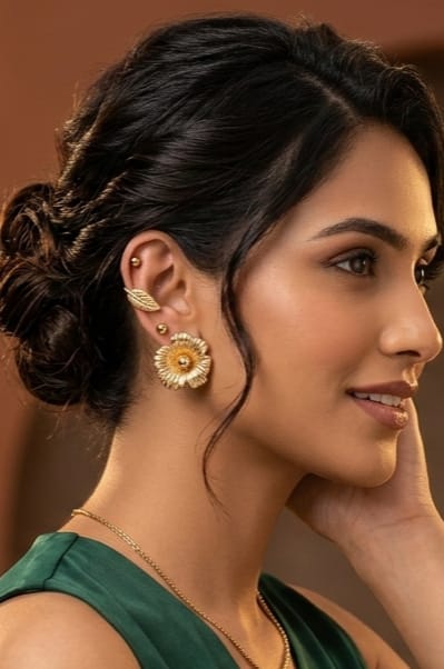 3pack Flower Statement Anti-Tarnish Earring Set