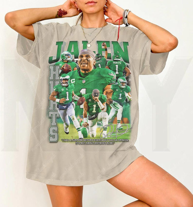 Vintage Jalen Hurts Quotes Shirt, Football shirt, Classic 90s Graphic Tee, Unisex, Vintage Bootleg, JL89